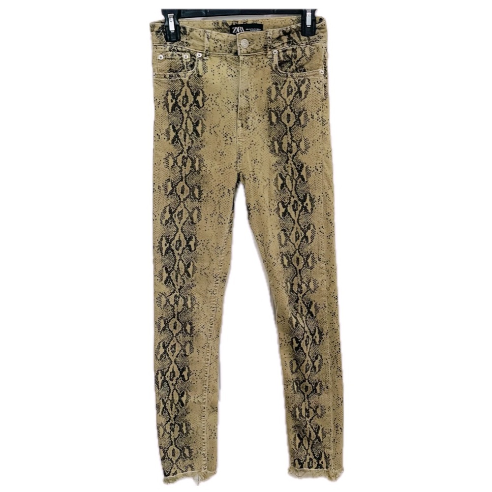 Zara Boho Snake Print Jeans